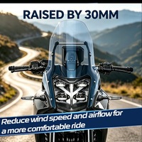 Pare-brise de moto surélevé de 30 mm - Pare-brise coupe-vent résistant aux chocs pour YAMAHA TENERE700S XTZ700 TENERE700 Accessoires