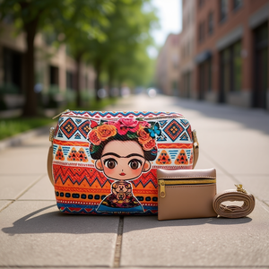 Bolso Bandolera para Mujer Fana, Correa Única, PU, Estampado Bohemio de Dibujos Animados, Impermeable, para Maquillaje, Verano e Invierno - Product Image 2