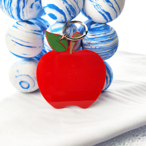 Vente chaude KHS127KC021 Enseignant Merci Apple Porte-clés UV Imprimé Acrylique Monogramme Porte-clés École Étudiant Cadeau - Product Image 4