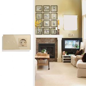 Bảng Điều Khiển Cảm Ứng Chất Lượng Cao Nhà Máy 157Mm Công Tắc Đèn Cảm Ứng + Ổ Cắm Tường Eu - Product Image 6