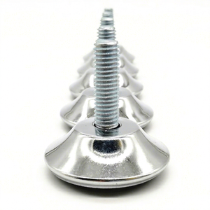 Pieds de meuble réglables 38 mm en métal chromé 8*25 F-91 pour table, chaise, support d'étagère - Product Image 1