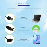 Fabricant d'usine USB sans pilote 5MP 8MP 12MP sonde d'endoscope LED intégrée AF caméra de pipeline industrielle Module de caméra HD