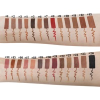 Crayons à lèvres vegan haute pigmentation, résistants à l'eau, 26 couleurs, marque privée, vente en gros, logo personnalisé, crayons à lèvres en bois rose