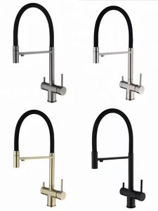 Brass Modern Single Handle Kitchen Hot/Cold Water Faucet Swivel Sink Magnetic Holder <b>Deck</b> Mounted Single Hole Pull Spray Tap - Product Image 5
