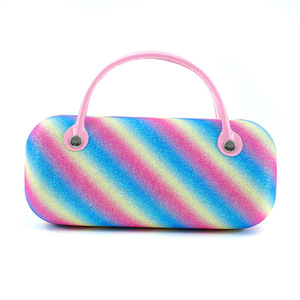 Nouveau Portable résistant à la pression étui à <span class=keywords><strong>lunettes</strong></span> pliant sac à main pour enfants porte-monnaie et boîte à <span class=keywords><strong>lunettes</strong></span> de couleur arc-en-ciel en Stock - Product Image 2