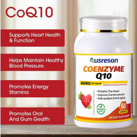 Complément Alimentaire Coenzyme Q10 en Capsules Molles 500mg Prix Matière Première OEM Végétalien Halal Gélules Molles CoQ10