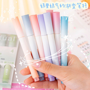 Juego de rotuladores de colores con degradado de luz, YGB-1, punta inclinada, protección para los ojos, para estudiantes, diario, dibujo, garabatos - Product Image 4
