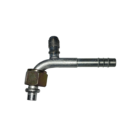Raccord de climatisation automobile RETEKOOL en aluminium, 90 degrés, avec joint torique et embout de fixation pour tuyau # 6 # 8 # 10 # 12 UNF
