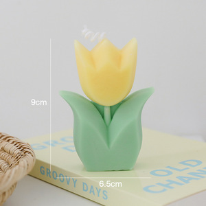 Bougies parfumées en forme de fleur de tulipe décor à la maison romantique Souvenir mariage fête des mères faveur cadeaux bougie - Product Image 6
