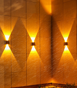 Nueva lámpara <span class=keywords><strong>de</strong></span> pared solar para exteriores arriba y abajo, <span class=keywords><strong>luz</strong></span> <span class=keywords><strong>de</strong></span> pared Solar RGB para Villa impermeable montada en la pared <span class=keywords><strong>Exterior</strong></span> - Product Image 6