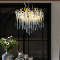 Haute qualité or lustre plafonnier intérieur maison salon arbre branche pendentif lumière