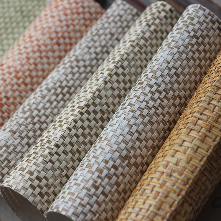 Grasscloth natural de fibra de papel para la decoración de la casa