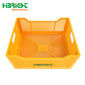 Heavy Duty Collapsible <b>Plastic</b> Fruit Crate Stackable Folding Ventilated Produce <b>Basket</b> for Fresh Vegetable Logistics - Product Image 3