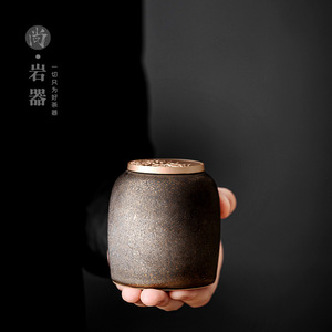 Portable Ceramic Tea Canister <b>Mini</b> Airtight Storage Jar For Tea Sample Packaging Cylinder Shape - Product Image 4