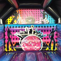 Château gonflable disco pour enfants, petit château gonflable commercial pour enfants et adultes, idéal pour les fêtes