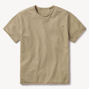 Jersey de punto personalizado, Camiseta de punto básica relajada blanca, camiseta de verano ligera de manga corta de gran tamaño de lino 100% para <span class=keywords><strong>mujer</strong></span> - Product Image 1