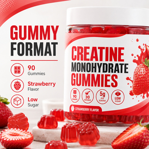 Suplemento Dietético Pre-Entrenamiento, Gomitas de Creatina, Potenciador de Energía y Desarrollo Muscular para Adultos, Creatina Monohidrato - Product Image 4
