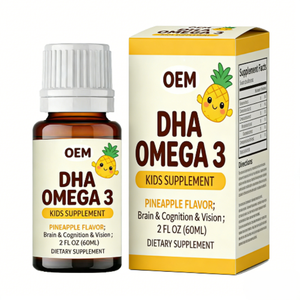 Gouttes d'oméga 3 <span class=keywords><strong>DHA</strong></span> pour enfants, oméga 3 liquide végétalien pour nourrissons et tout-petits, complément <span class=keywords><strong>DHA</strong></span> pour la santé du cerveau, des yeux et du système immunitaire du bébé - Product Image 1
