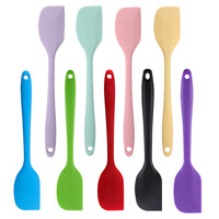 Spatule en silicone de qualité alimentaire, épaissie, résistante aux hautes températures, avec racloir intégré pour outils de pâtisserie