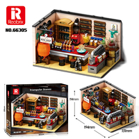 Vente en gros Reobrix 66305 Beer Bar MOC Building Block Kit Triangular Modular Scene Diorama Adult Collector Gift 588 PCS