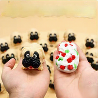 Balle anti-stress Pug Block DIY – Bestseller transfrontalier – Jouet en caoutchouc moulable à rebond lent, mignon et couineur