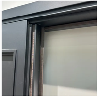Porte d'entrée en acier de sécurité commerciale, porte en fer pour magasin, porte d'entrée moderne en métal, design de porte d'entrée sécurisée professionnelle