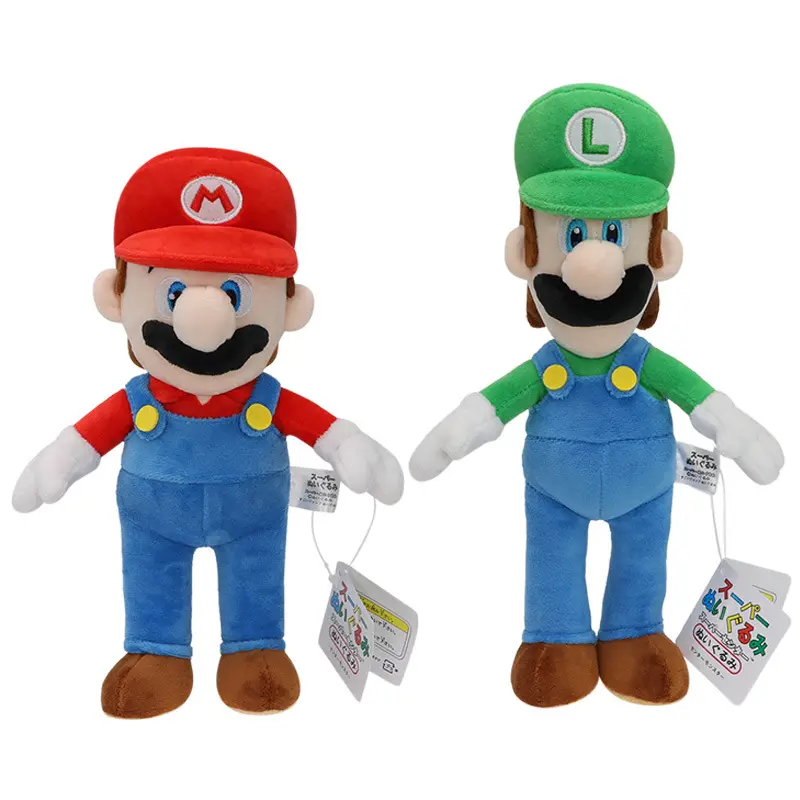 Commercio all'ingrosso 10 pollici in piedi Mario Cartoon & Anime periferiche Super morbido peluche farcito buon regalo per i bambini