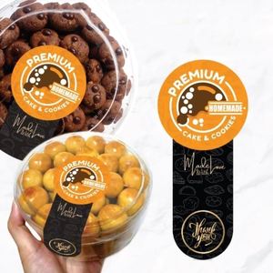 Autocollants d'étanchéité longs faits main FX personnalisés pour emballage cadeau, étiquettes autocollantes pour mini gâteaux, chocolats, bonbons et snacks - Product Image 1