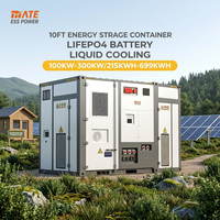 Sistema de Almacenamiento de Energía para Áreas de Conservación MATE, Contenedor de 10 pies, 100kW 215kWh 300kW 699kWh, Batería Solar LiFePO4 BESS con Refrigeración Líquida