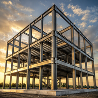 Bâtiment de bureau modulaire préfabriqué en acier à deux étages avec poutres libres pour les startups technologiques
