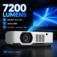 Projecteur laser professionnel 7200 lumens WUXGA avec déplacement vertical et horizontal de la lentille