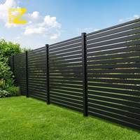 Panneau de clôture de jardin en aluminium, écran d'intimité extérieur, revêtement en poudre, moderne, sans rouille, résistant à la corrosion, sur mesure