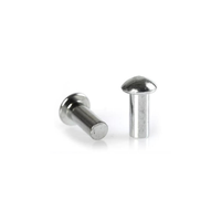 Rivet rond à tête pleine en acier doux à faible teneur en carbone galvanisé de qualité 4.8