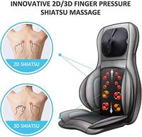 Masseur pour le cou et le dos avec chaleur, coussin de massage Shiatsu portable avec compression d'air, roulement et pétrissage, coussin de siège massant