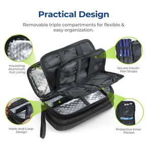 É<span class=keywords><strong>tui</strong></span> de voyage isotherme extensible pour insuline avec séparateur détachable pour les trajets quotidiens - Product Image 3