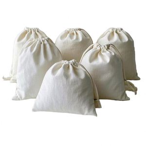 Sac à poussière promotionnel personnalisé en coton biologique recyclable avec logo imprimé à l'écran et cordon de serrage pour chaussures, vêtements et chaussettes - Product Image 1