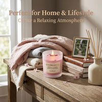 Vela Aromática de Cera de Soja con Aroma a Flor de Cerezo Personalizada, con Decoración Floral de Cristal para el Hogar, Regalo, Spa, Aromas Mixtos y Marca Privada OEM