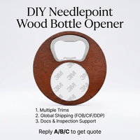 Ouvre-bouteille écologique en bois et alliage d'aluminium, kit DIY de finition automatique 3M Needlepoint, décapsuleur vintage personnalisé