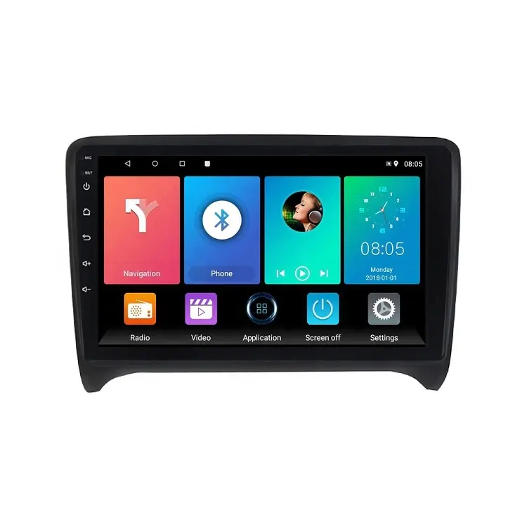 2 Din 9 дюймов сенсорный экран Android 9,1 Автомобиль Радио Мультимедийный видеоплеер, Wi-Fi, навигации GPS для Audi TT 2 8J 2006 - 2014