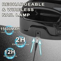 Lampe à ongles UV LED sans fil ODM 96W, 42 perles rechargeables, séchoir portable haute performance pour manucure à domicile, sans fil, pour usage domestique