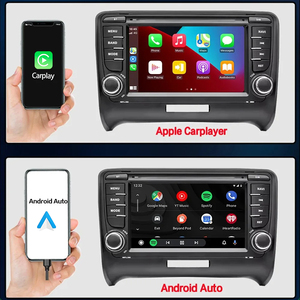 Otomatik Stereo 7 inç dokunmatik ekran <span class=keywords><strong>Android</strong></span> 15 araba radyo için Audi TT MK2 8J 2006-2014 Wifi Video oynatıcı Gps navigasyon kafa Uni - Product Image 3