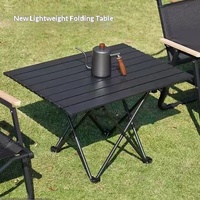 Leichter Metall-Klapptisch im Egg-Roll-Stil Tragbare Outdoor-Möbel für Camping, Büro und Picknicks
