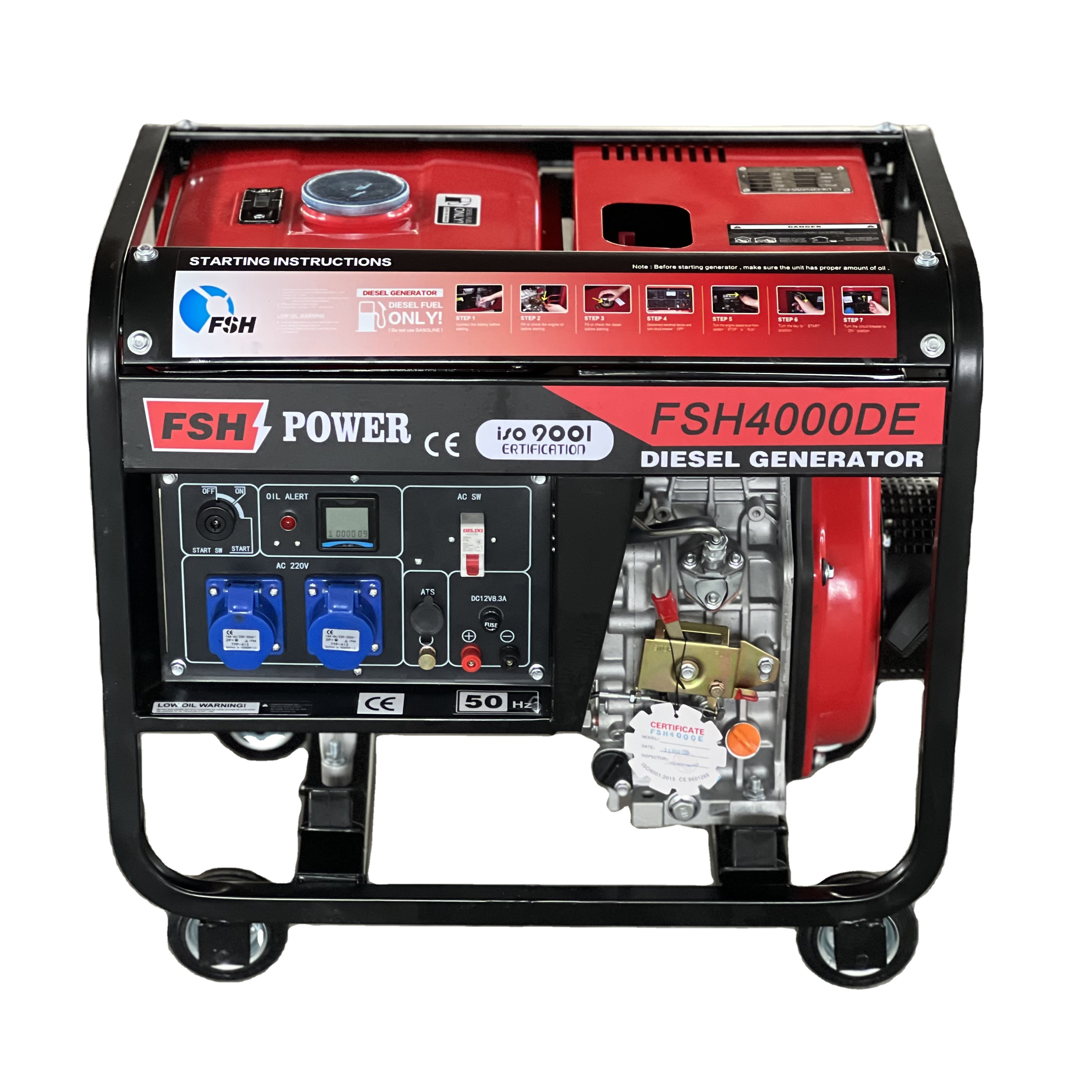 ヘビーデューティー180～220アンペアAC/DC溶接機/発電機（ディーゼル
