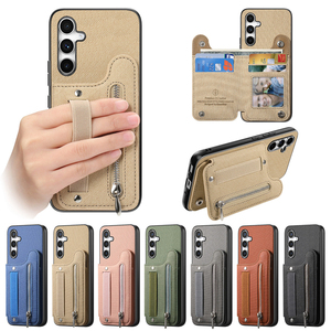 Étui de téléphone portefeuille en cuir PU avec fermeture magnétique rabattable, béquille, antichoc pour <span class=keywords><strong>Samsung</strong></span> <span class=keywords><strong>Galaxy</strong></span> A17, avec porte-cartes - Product Image 2