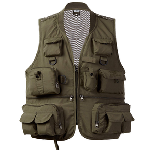 Gilet de pêche multi-poches respirant pour homme, en maille, séchage rapide, tactique, pour photographie et voyage, avec poches zippées - Product Image 1