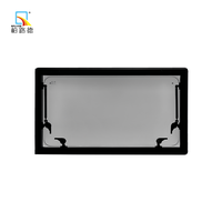 Vente directe usine – Fenêtre de camping-car à suspension supérieure en acrylique courbé à angle droit, cadre en aluminium noir, moustiquaire/pare-soleil pour camping-car