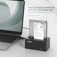 Station d'accueil MAIWO 2,5''/3,5'' SATA HDD/SSD USB-C sans outil, mini station d'accueil pour disque dur SATA