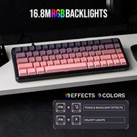 AJAZZ AK680 MAX Hifi Keyboard - Magnetic Rice Switches, Pink Gradient Side-lit Keycaps, Aluminum Frame (Wired RGB)