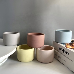 Luxury <b>Empty</b> Wholesale Custom 8 Oz Matte Ceramic Candle Containers Colorful Candle <b>Jar</b> Holder in Bulk - Product Image 6