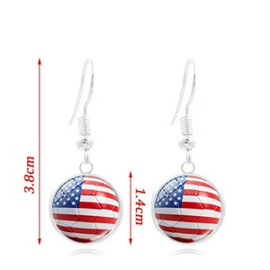 Ensemble de bijoux 3 pièces (collier, bracelet, boucles d'oreilles) pour <span class=keywords><strong>match</strong></span> de football, drapeau de la France, emblème national, vente en gros, nouveauté 2026 - Product Image 6